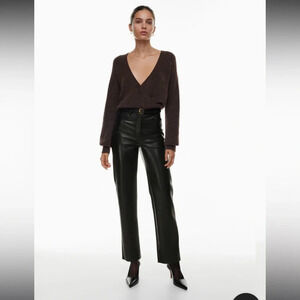 Black vegan MELINA leather pants size 2 from Wilfred Aritzia from Anthropologie